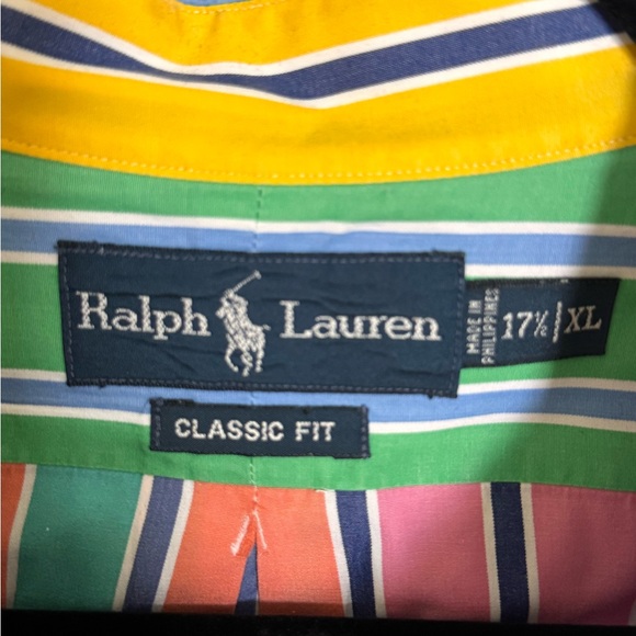 Ralph Lauren Vibrant Striped Men's Shirt - Picture 2 of 3